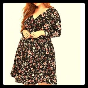 Floral skull skater dress | Torrid | NWT size 5
